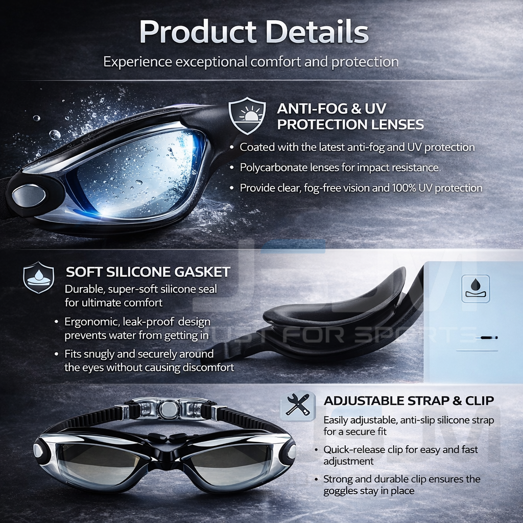 Swimming Goggles JSJM New Prof - Swim Cap Silicone 评论和价格