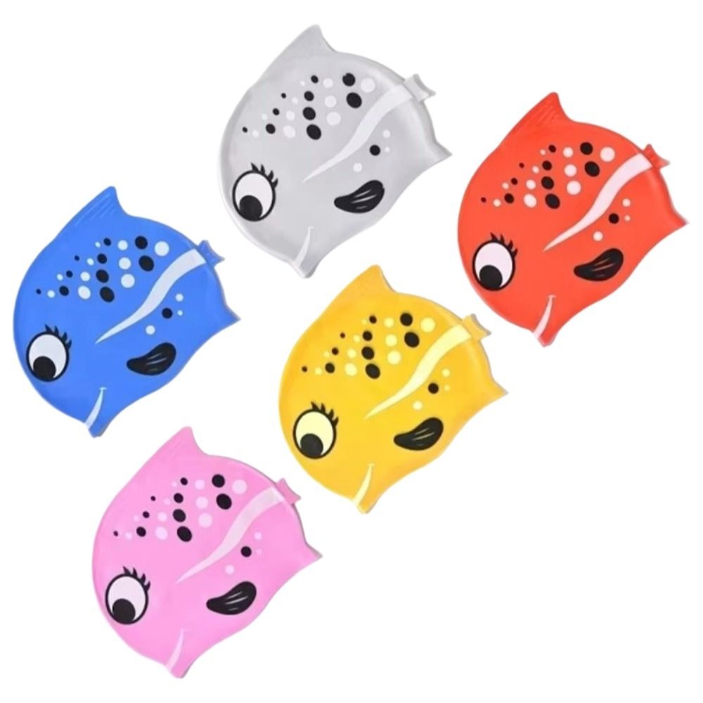 Cute Elastic Children's Swimmi - Swim Cap Silicone 评论和价格
