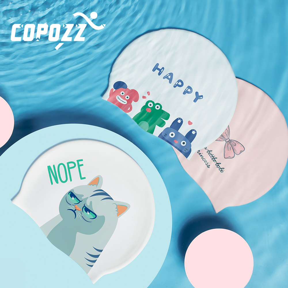 COPOZZ Water Sports Women Men  - Swim Cap Silicone 评论和价格