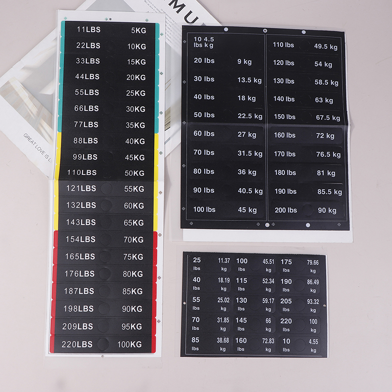 Weight Stack Labels 4.5kg To 1 - Sports Equipment Website 评论和价格